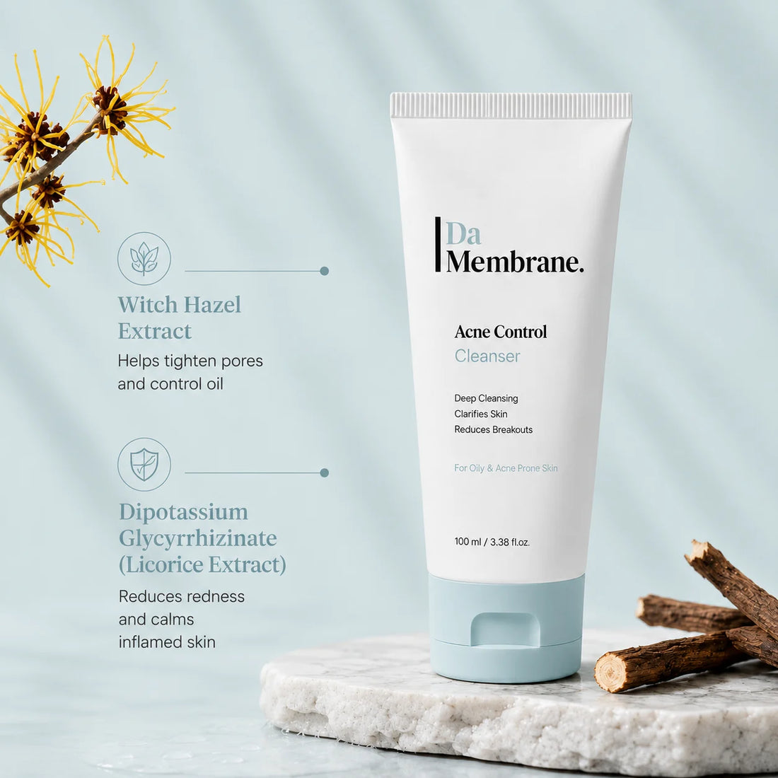 Anti Acne Cleanser with Dermosoft® Decalact MB, Niacinamide, Salicylic Acid - 100ml