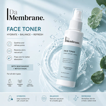 Da Membrane Daily Brightening Face Toner with Cica &amp; Niacinamide - 100ml