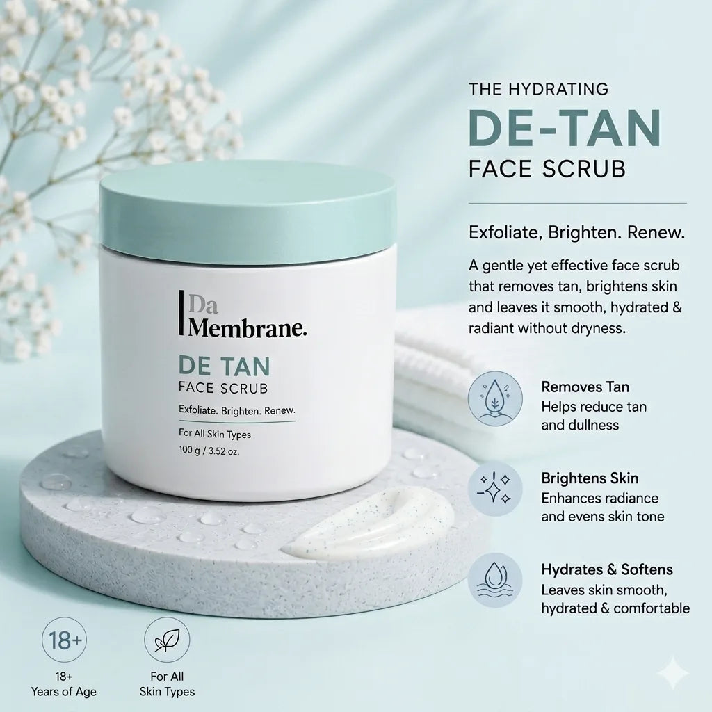 Da Membrane DE TAN Face Scrub jar product Image for the users