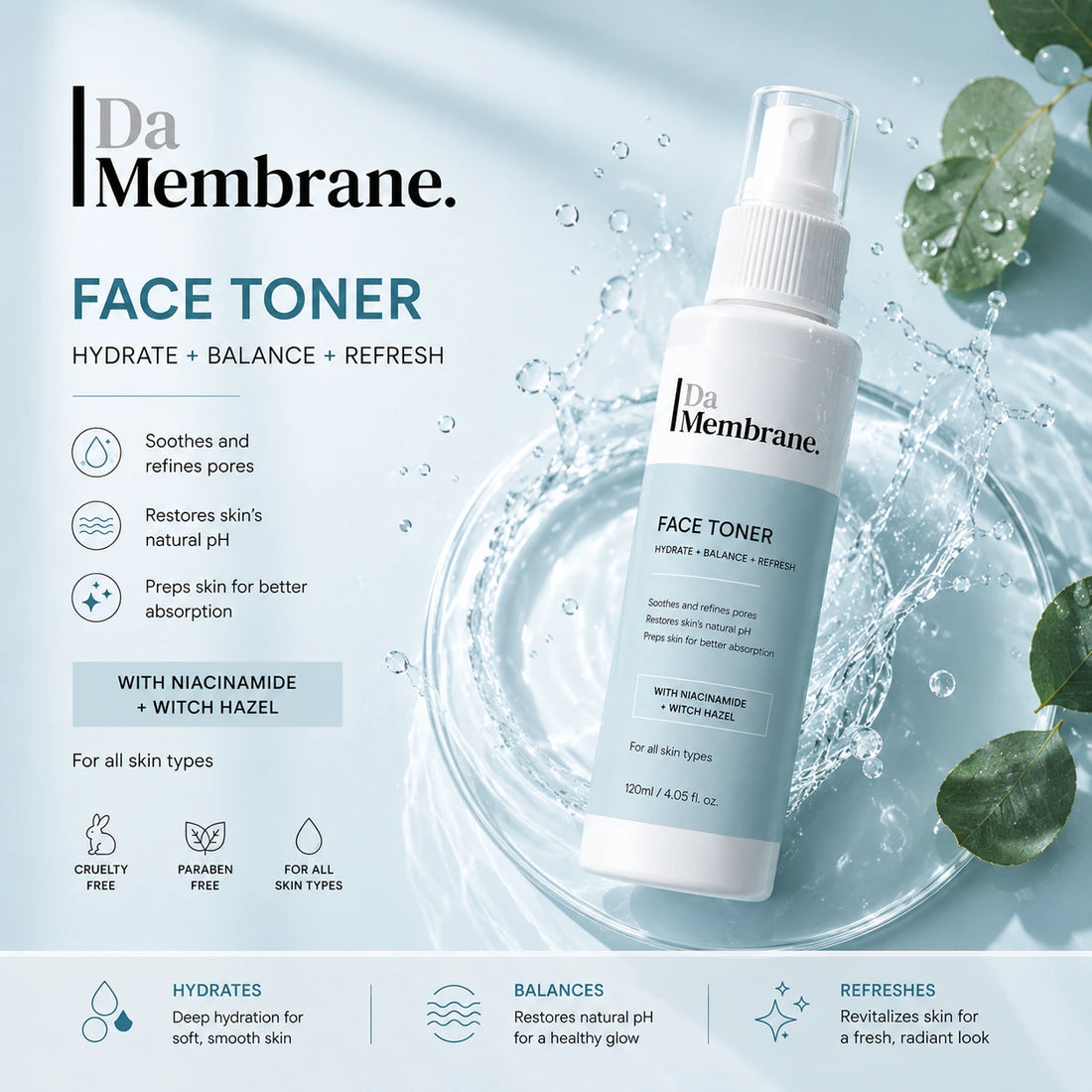 Da Membrane Face Toner bottle 