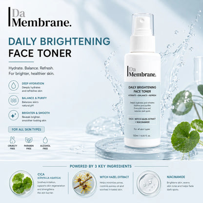 Da Membrane Daily Brightening Face Toner with Cica &amp; Niacinamide - 100ml