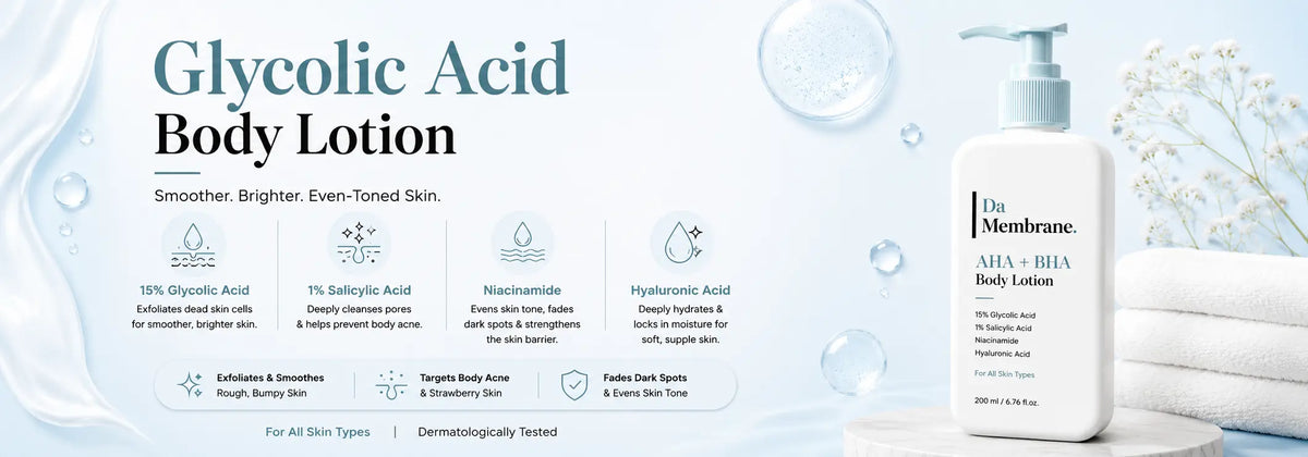 15% Glycolic Acid AHA Body Lotion + 1% Salicylic Acid BHA & Niacinamide | 200ml