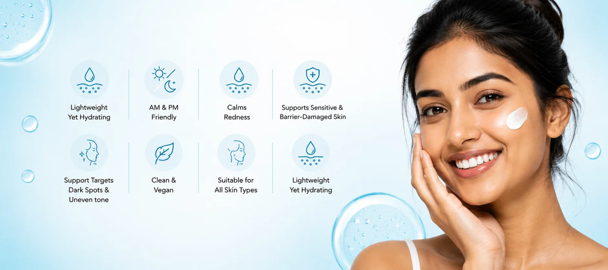 Moisturizing Face Cleanser with 3% Glycerin, 2% Niacinamide & AQUAXYL™ - 100ml